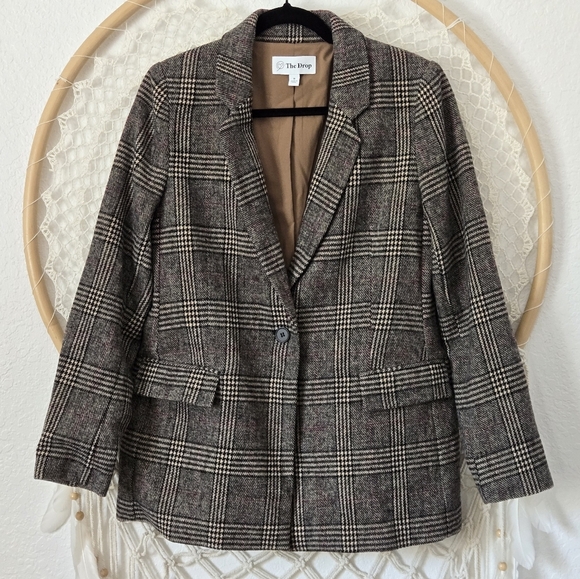 Women's Glenn Plaid Wool Blazer Academia Preppy Size M - Picture 5 of 11